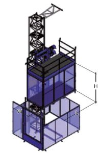 Ascenseur de chantier pour personnes et matériaux Zenith AS